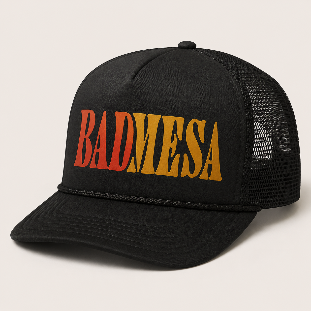 Retro Psych Hat — Black Black